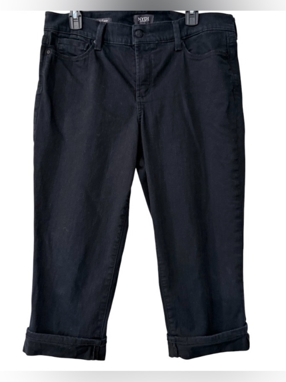 NYDJ (Not Your Daughter's Jeans) Marilyn women’s 12 straight leg black Capri’s